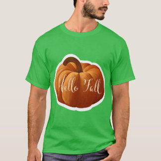 Hello Fall Pumpkin Happy Halloween T-Shirt