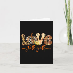 Hello Fall Pumpkin Love Fall Yall Leopard Peace Th Card