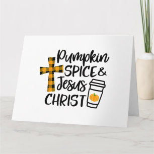 Hello Fall Pumpkin Spice & Jesus Christ Fall Chris Card