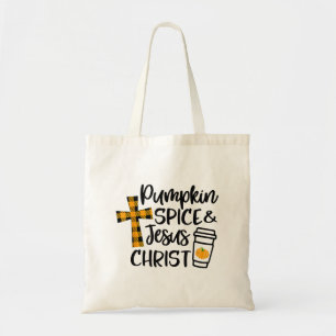 Hello Fall Pumpkin Spice & Jesus Christ Fall Chris Tote Bag
