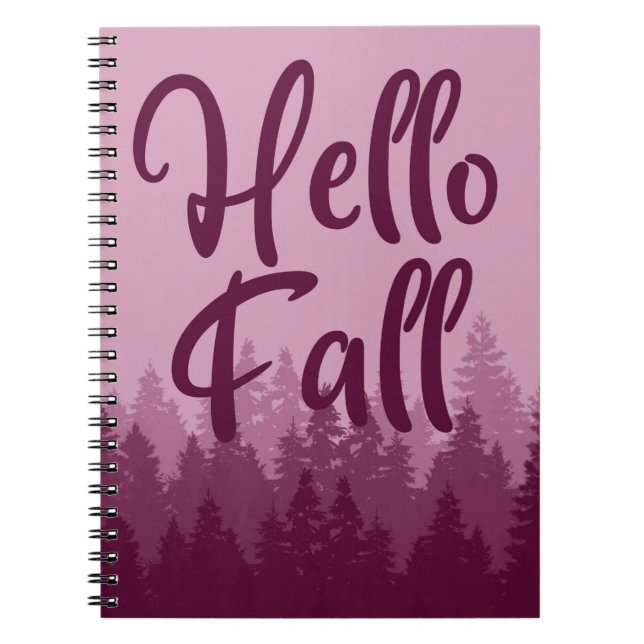 Hello Fall Season Notebook (Front)