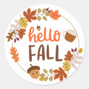 Hello Fall sticker