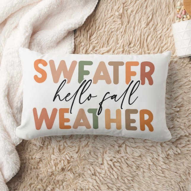 Hello Fall | Sweater Weather Lumbar Pillow (Blanket)
