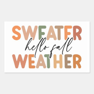 Hello Fall Sweater Weather Sticker