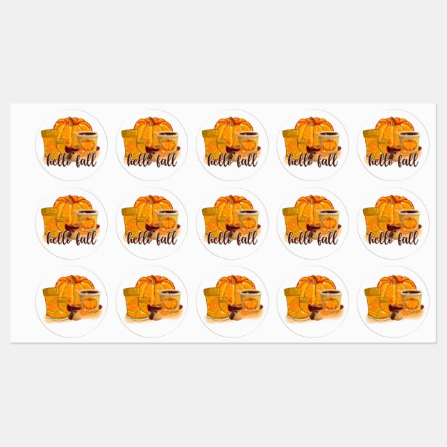 Hello Fall Tags Set (Sheet)