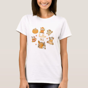 Hello Fall Tee – Cute Cozy Autumn T-Shirt