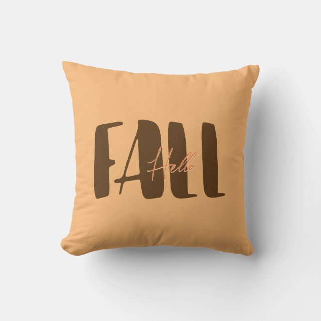 Hello Fall Throw Pillow (Front)