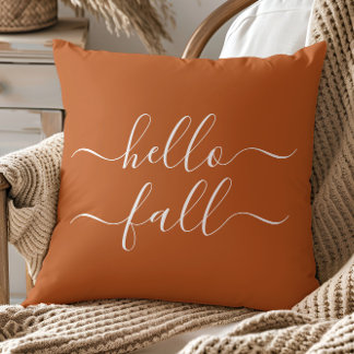 Hello Fall Throw Pillow – Minimalist Home Decor