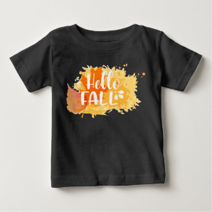 Hello Fall toddler tee, kid's autumn shirt