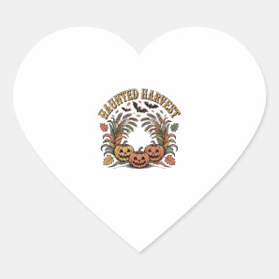 Hello Fall Vibes  Pumpkin Heart Sticker