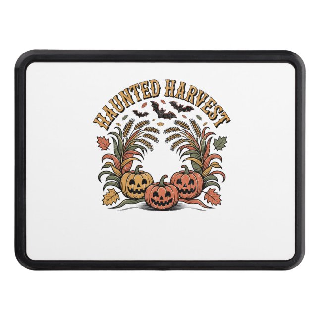 Hello Fall Vibes  Pumpkin Trailer Hitch Cover (Front)
