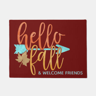 Hello Fall Welcome Mat for Autumn