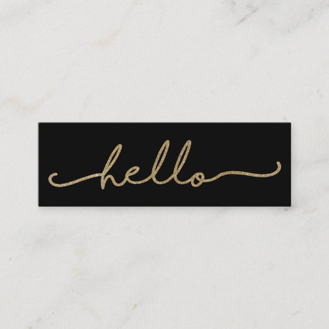 Hello Faux Foil Business Card (Front)