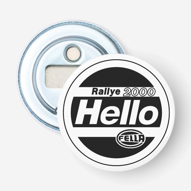 Hello Fella Rally Lights Bottle Opener (Front)