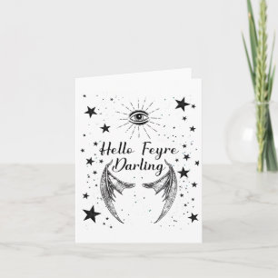 Hello Feyre Darling Acotar Design Sticker Card