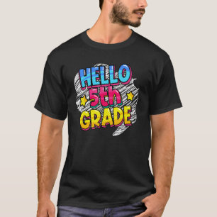 Hello Fifth 5th Grade Back To School First Day Tea T-Shirt