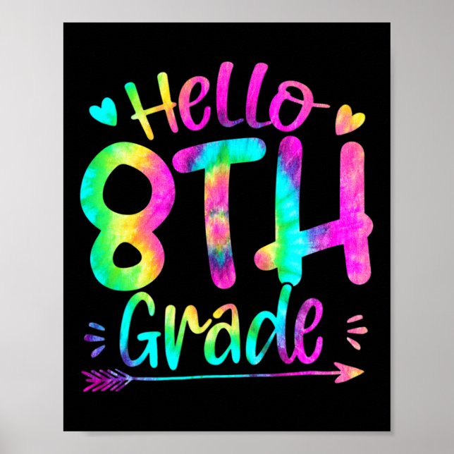 Hello Fifth 5th Grade Back To School Teachers Kids Poster (Front)