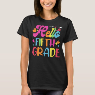 Hello Fifth 5th Grade Cute Back to School 5th Grad T-Shirt