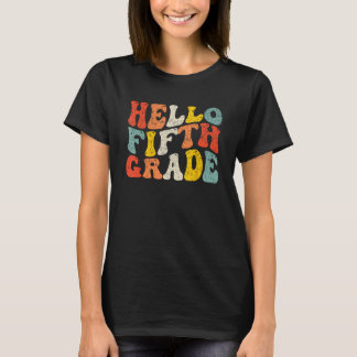 Hello Fifth Grade Back to School Teacher Boys Kids T-Shirt
