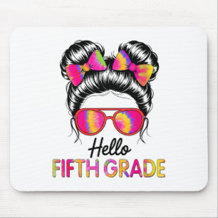 Hello Fifth Grade Girl Team 5th Grade Teacher Back Mouse Pad