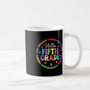 Hello Fifth Grade Team Groovy 5th Grade First Day  Coffee Mug