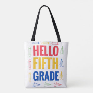 Hello Fifth Grade Tote Bag