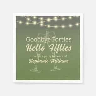 Hello Fifties Summer Backyard 50th Birthday Party  Napkin