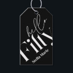 Hello fifty modern minimal elegant 50th birthday gift tags<br><div class="desc">Hello fifty modern minimal typography simple black and white 50th birthday party decor favour thank you gift tag. Part of a contemporary collection.</div>