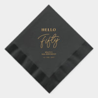 Hello Fifty | Modern Script 50th Birthday Party