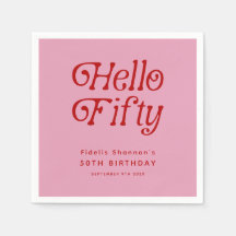 Hello Fifty Retro 50th Birthday Party