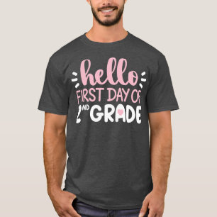 Hello First Day of 2nd Grade Team Second Grade Squ T-Shirt