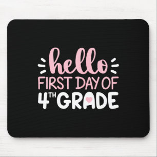 Hello First Day of 4th Grade Team Fourth Grade Sq Mouse Pad