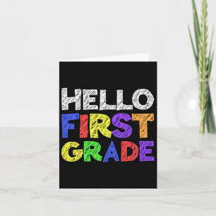 Hello First Grade 1st Grade Byck To School 1  Card
