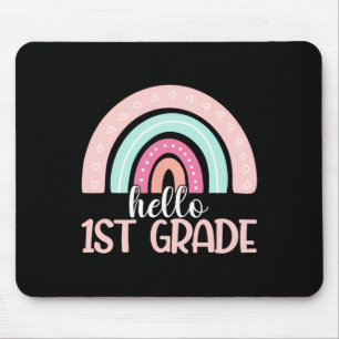 Hello First Grade Back To School 1st Grade Teacher Mouse Pad