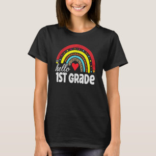 Hello First Grade Back To School 1st Grade Teacher T-Shirt