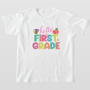 Hello First Grade Back To School Bumble Bee Gift T-Shirt