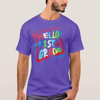 Hello First Grade Back To School Funny T-Shirt