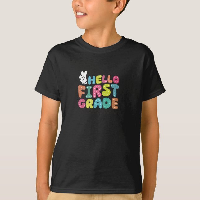 Hello First Grade -Kids- T-Shirt (Front)