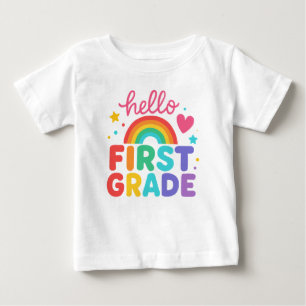 Hello First Grade Rainbow,Back to School Baby T-Shirt