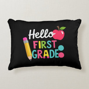 Hello First Grade Team 1st Grade Back to School Accent Pillow