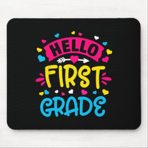 Hello First Grade Team 1st Grade Back to School Te Mouse Pad