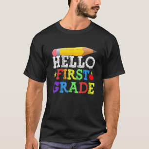 Hello First Grade Team 1St Grade Back To School Te T-Shirt
