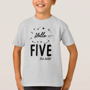 Hello Five 5th Birthday T-Shirt