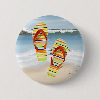 Hello Flip Flops 2 Inch Round Button