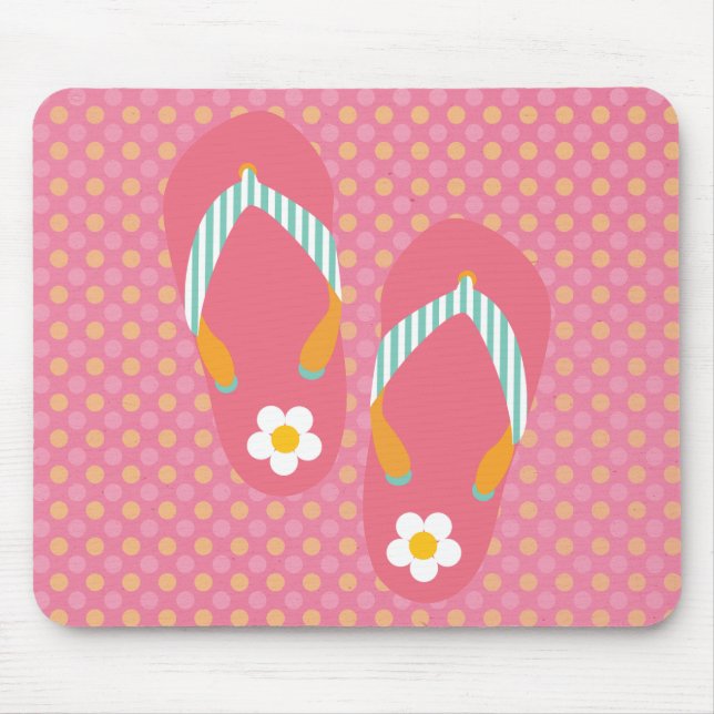 Hello Flip Flops Mouse Pad (Front)