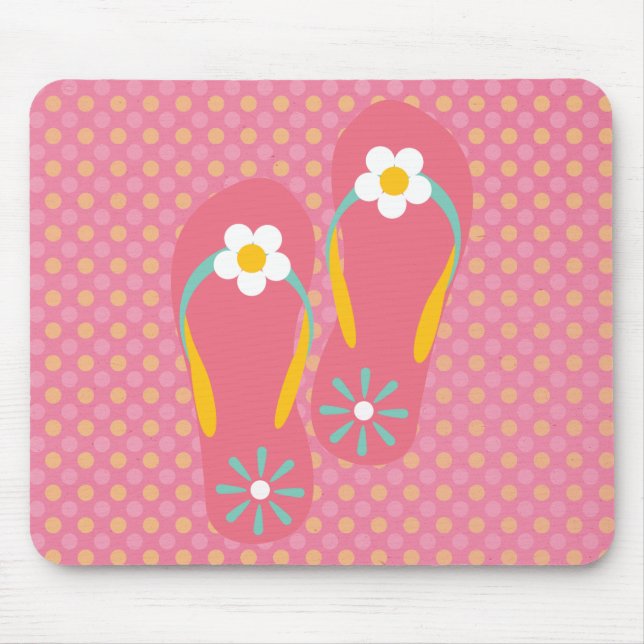 Hello Flip Flops Mouse Pad (Front)