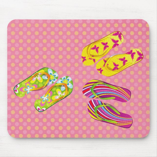 Hello Flip Flops Mouse Pad (Front)