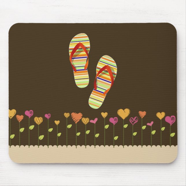 Hello Flip Flops Mouse Pad (Front)