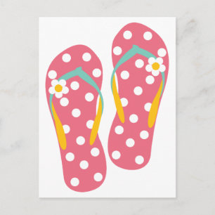 Hello Flip Flops Postcard