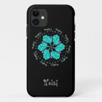 Hello Flutter aqua blue butterfly mandala